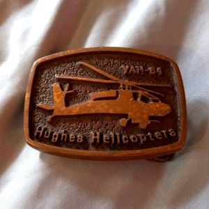 N-2  Vintage bronze Hughes Helicopter belt buckle